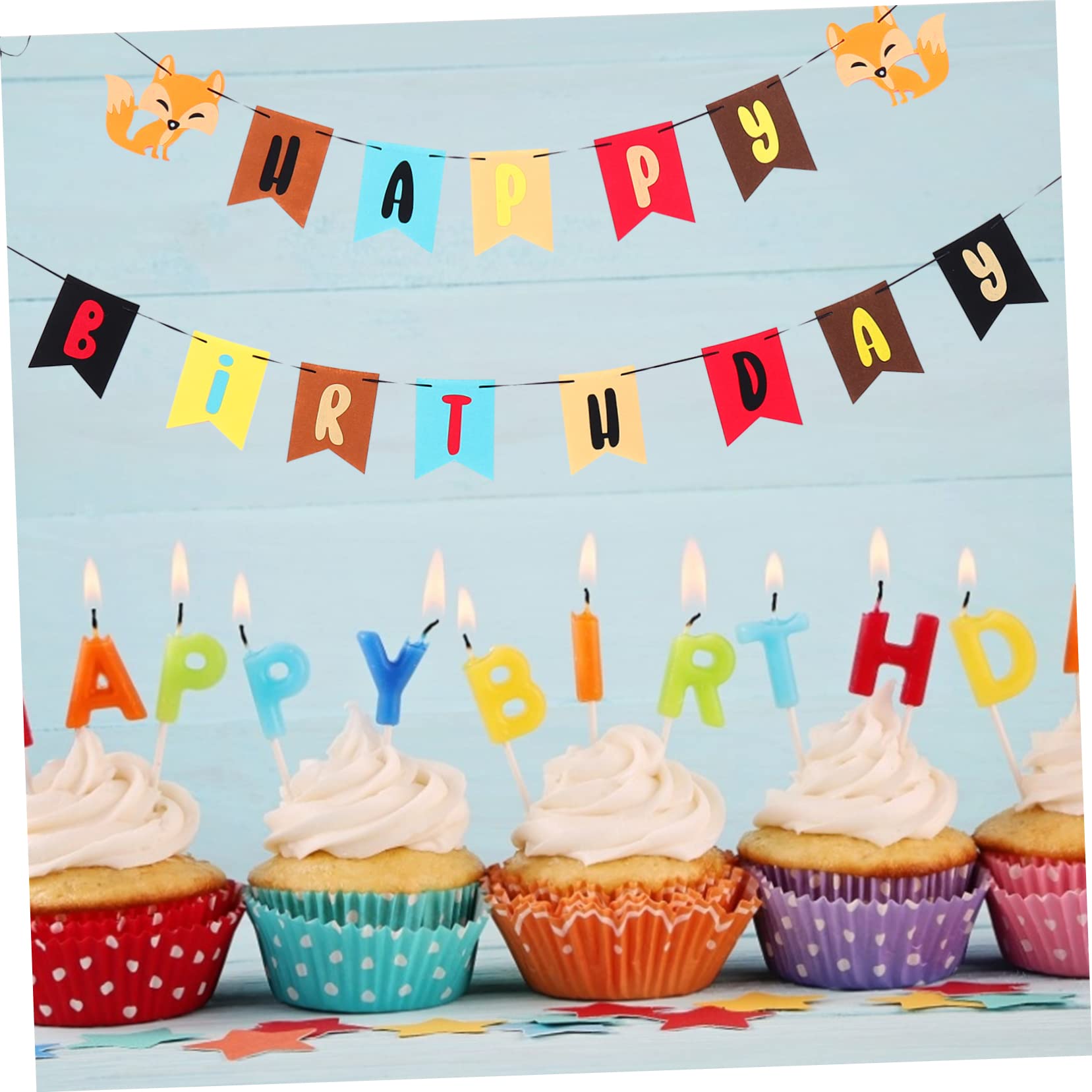 TOYANDONA 3piezas Banderín De Cumpleaños No Diseño De Decoración Creativa Para Fiestas De Cumpleaños Reutilizable y Alegre Para Celebración Infantil