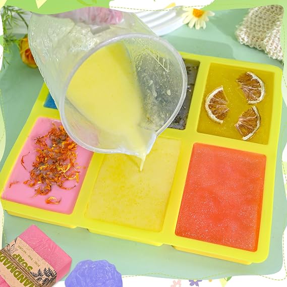 Soap Making Kit- Soap Making Kit for Adults with Shea Butter Glycerin Melt and Pour Base, Silicone Molds, Dried Flowers, DIY Craft for Beginners Gift for Women