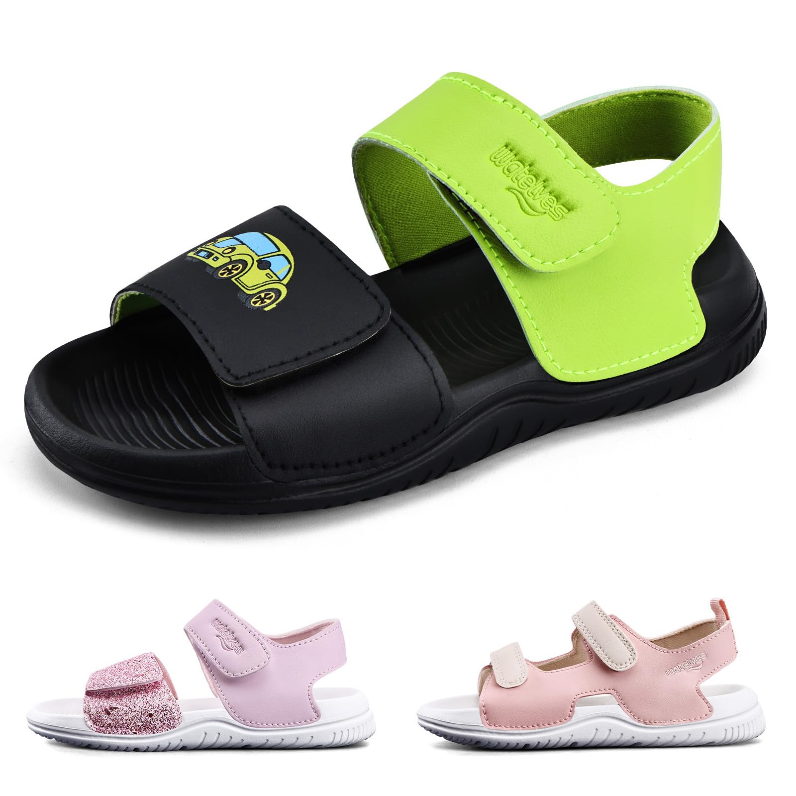 WateLves Sandalen Jungen Badesandalen Kinder Sommerschuhe We