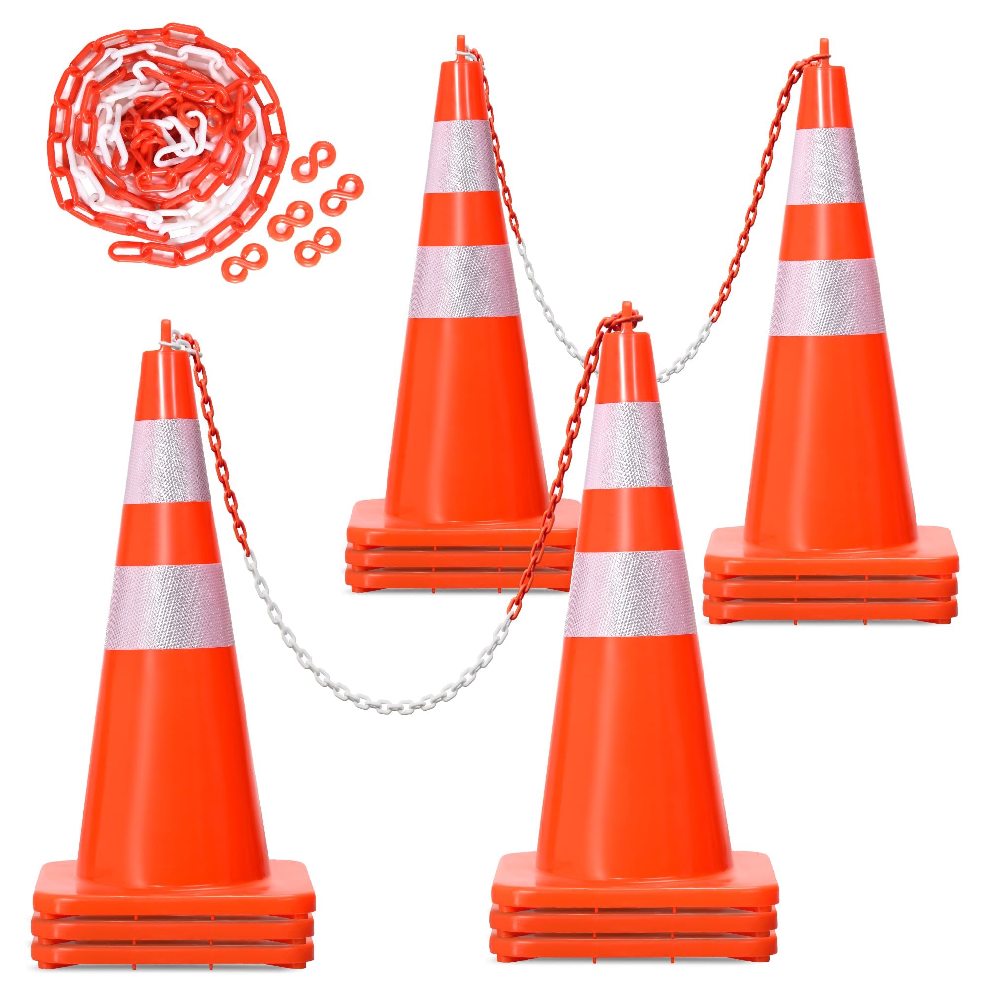 YITAHOME Traffic Cones 28 Inch (12 Pack)