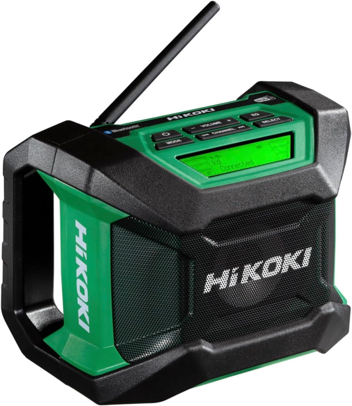 HiKOKI Akku-Baustellenradio UR18DA (Schnurloses Radio, Radiofrequenz: FM/DAB, kann mit Netzadapter oder mit Akku betrieben werden)