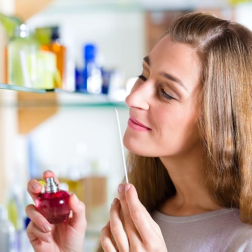 Miniatura 4 de Landhoow 400 tiras de probador de perfume, tiras de papel de fragancia blanca, tarjeta de prueba de perfume de colonia para aromaterapia para aroma