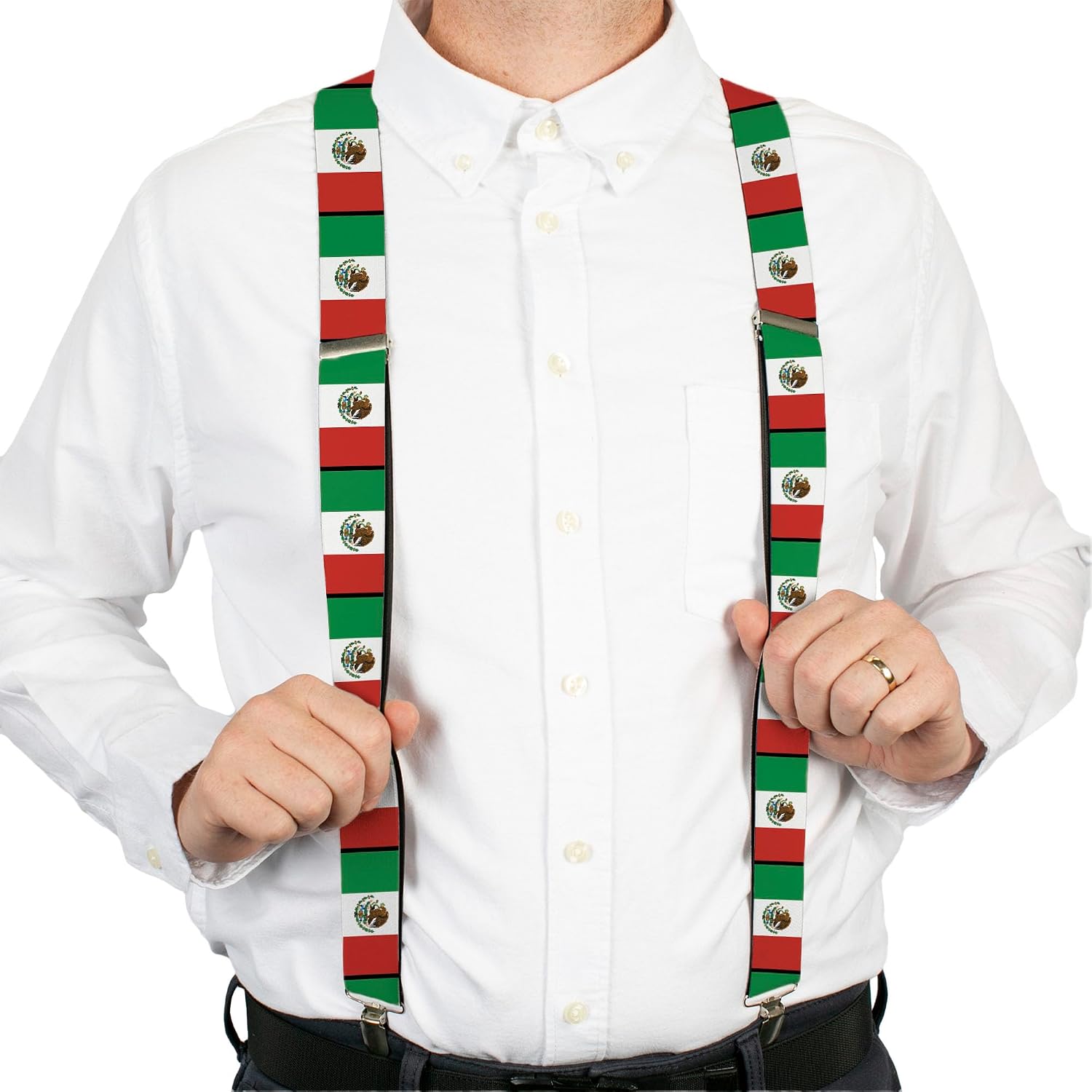 Buckle-Down Suspenders, Mexico Flags