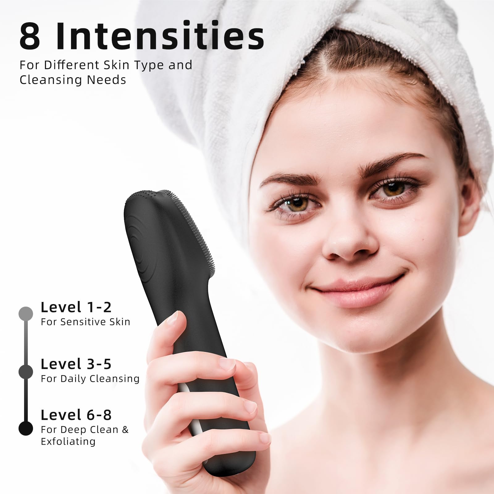 Facial Cleansing Brush, Soft Exfoliating Face Wash Brush, Pore Deep Cleansing Face Skincare Tool for Massaging Makeup Removal - Image 4