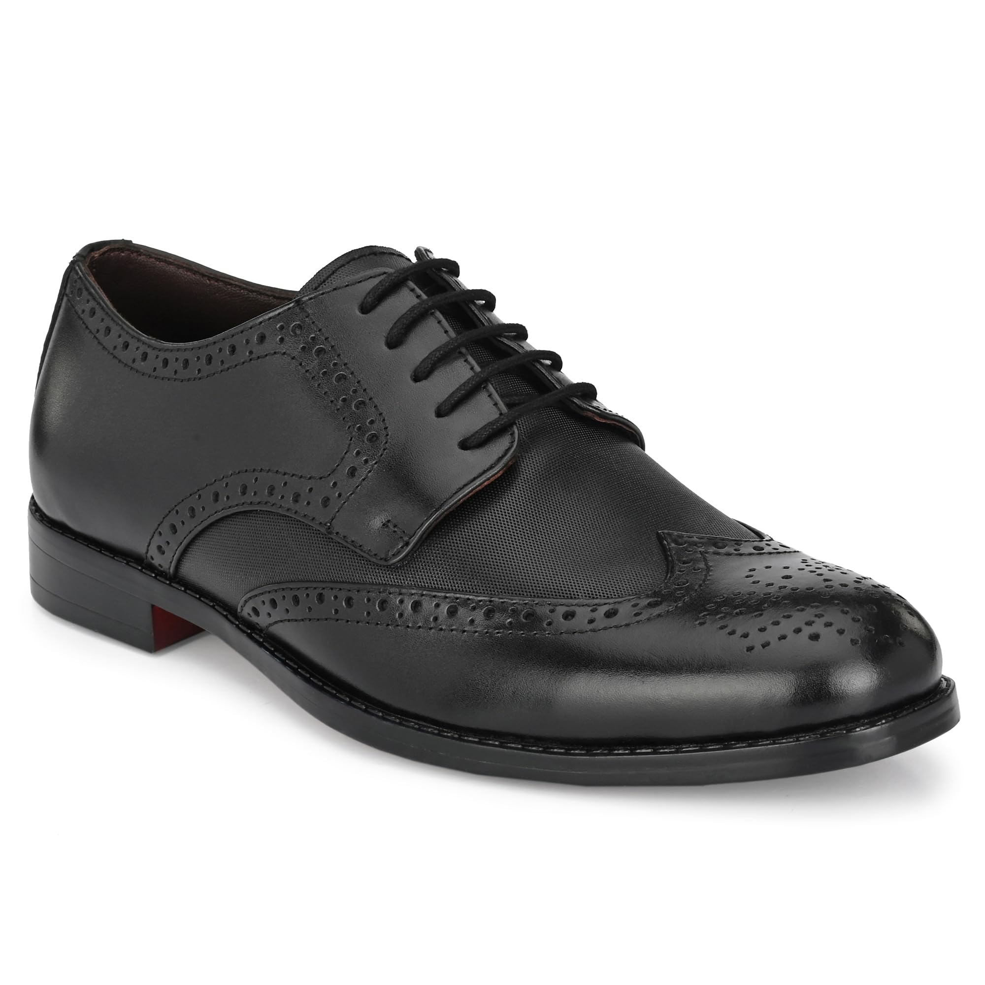 egoss Luxe Premium Genuine Leather Brogue Formal Shoes for Men (Black-8)-FO-2132 (B0CDV15GHM) Amazon Price History, Amazon Price Tracker