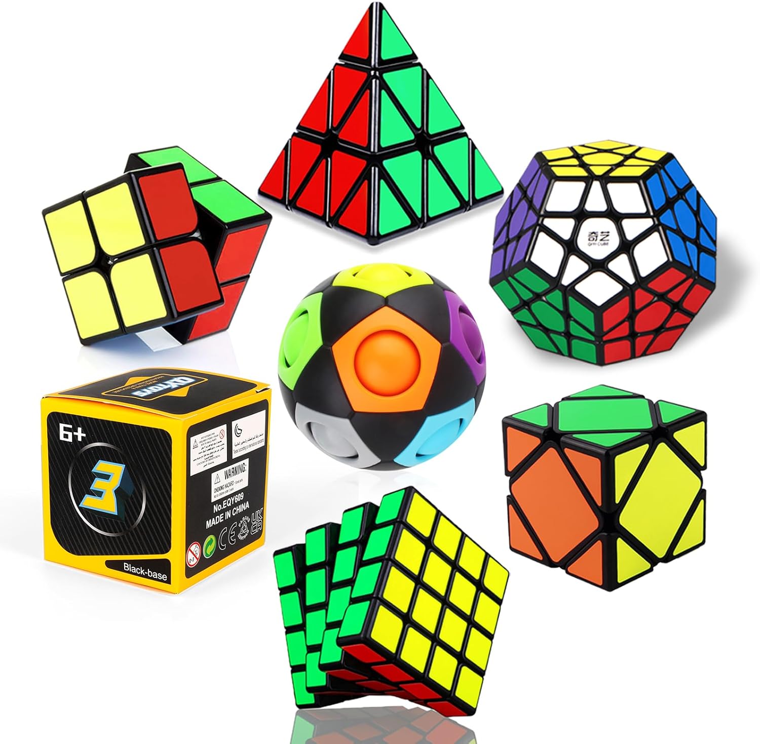 Roxenda Speed Cube Set, Speed Cube Bundle of 2x2 3x3 4x4