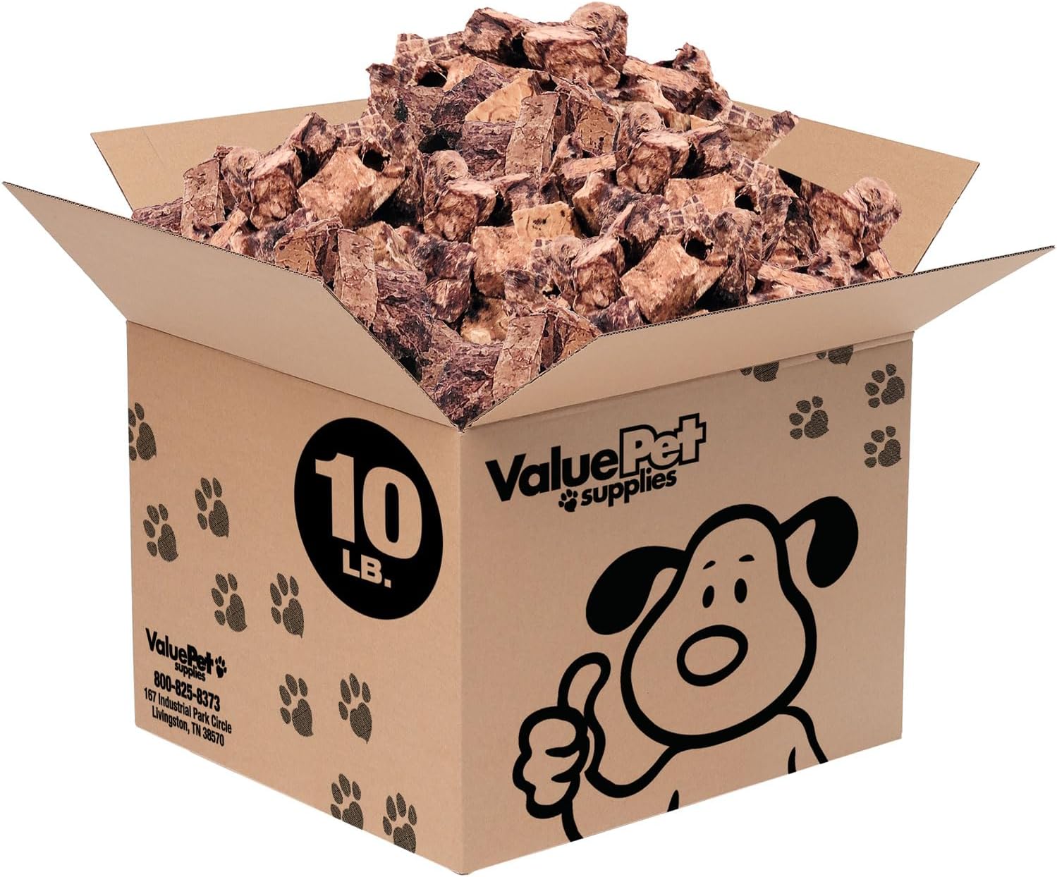 ValueBull Premium Lamb Lung Cubes, 10 Pounds Bulk Pack - All Natural Dog Chews, Grass-Fed, Single Ingredient