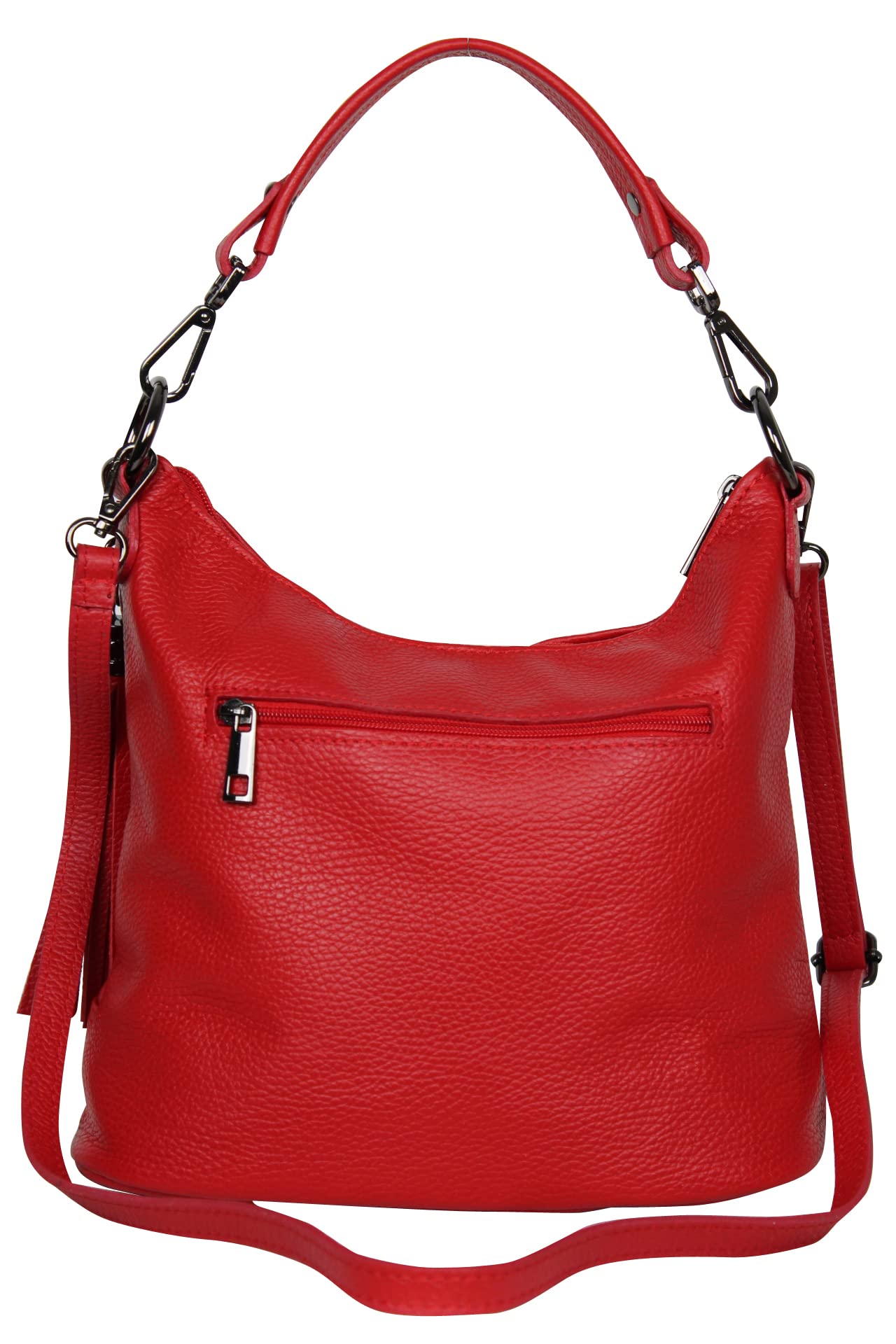 AmbraModa GLX09 – Bolso de mano para mujer de piel auténtica