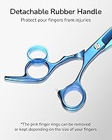 Vista 20 de ULG Tijeras de corte de pelo, tijeras de barbería profesional, tijeras de peluquería, tijeras, navajas para el adelgazamiento del cabello, tijeras