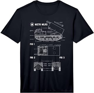 M270 Multiple Launch Rocket System MLRS Blueprint Performance T-Shirt