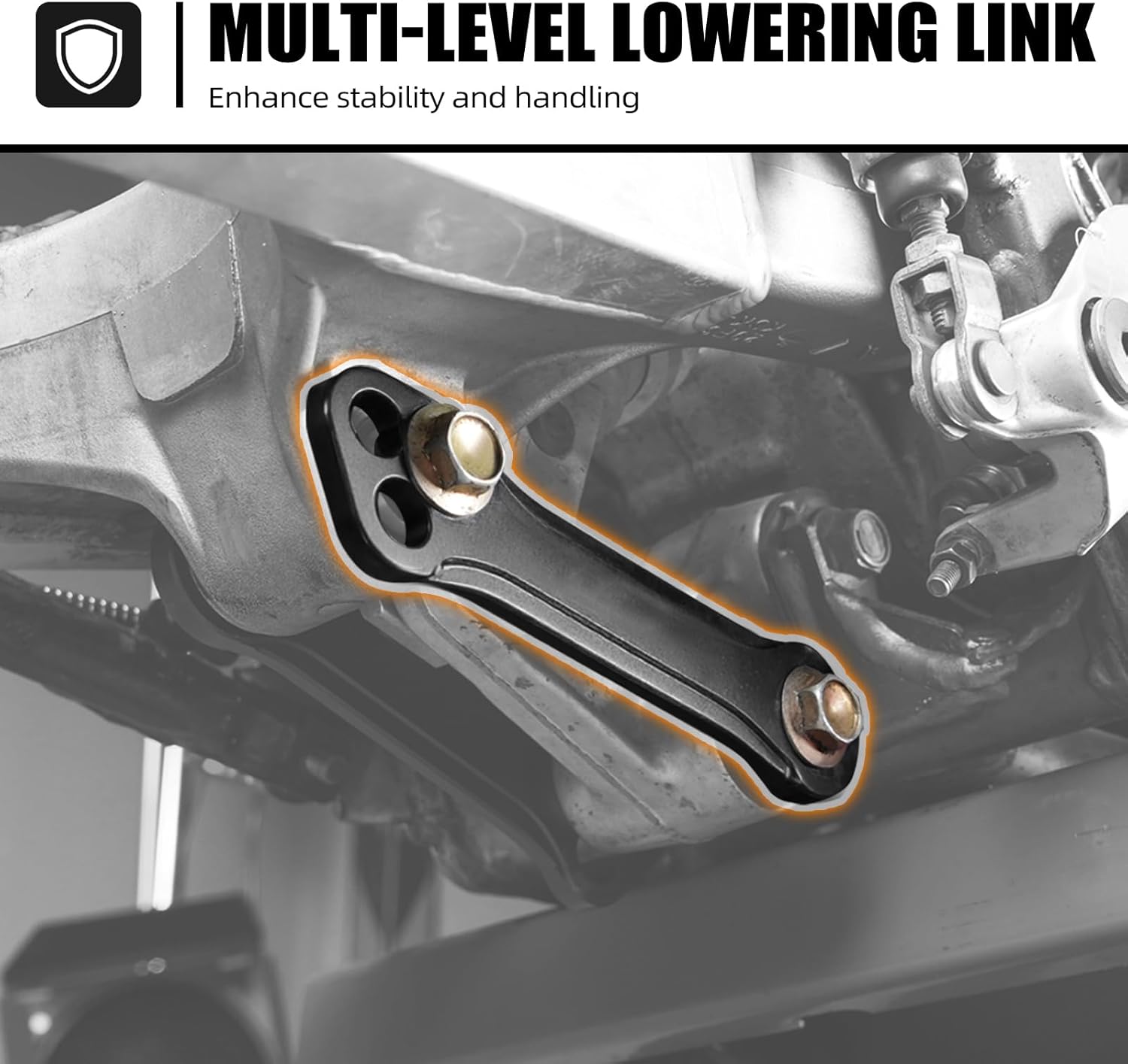 NICECNC Multi-Level Lowering Link Kit Compatible with Suzuki DRZ400, DRZ400E, DRZ400S, DRZ400SM 2000-2024, Black