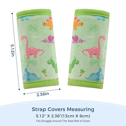Miniatura 14 de COOLBEBE Correas de asiento de automóvil para bebés y niños, fundas de cinturón de seguridad súper suaves para todos los asientos de Negro