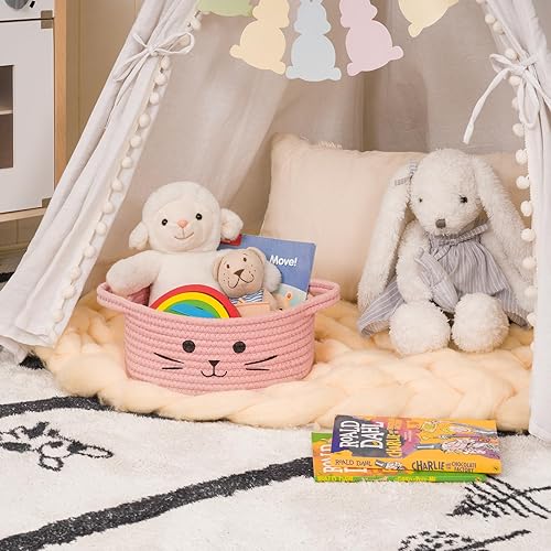 Miniatura 55 de Canasta de almacenamiento tejida con cuerda de algodón, tamaño grande, organizador para cuarto de servicio, juguetes, mantas, ropa, toallas, Gris