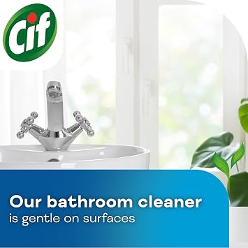 Cif Cleanboost Bathroom Spray 100% grime & limescale removal for cleaning ceramic, chrome, enamel, plastic and stainless-steel surfaces 700 ml