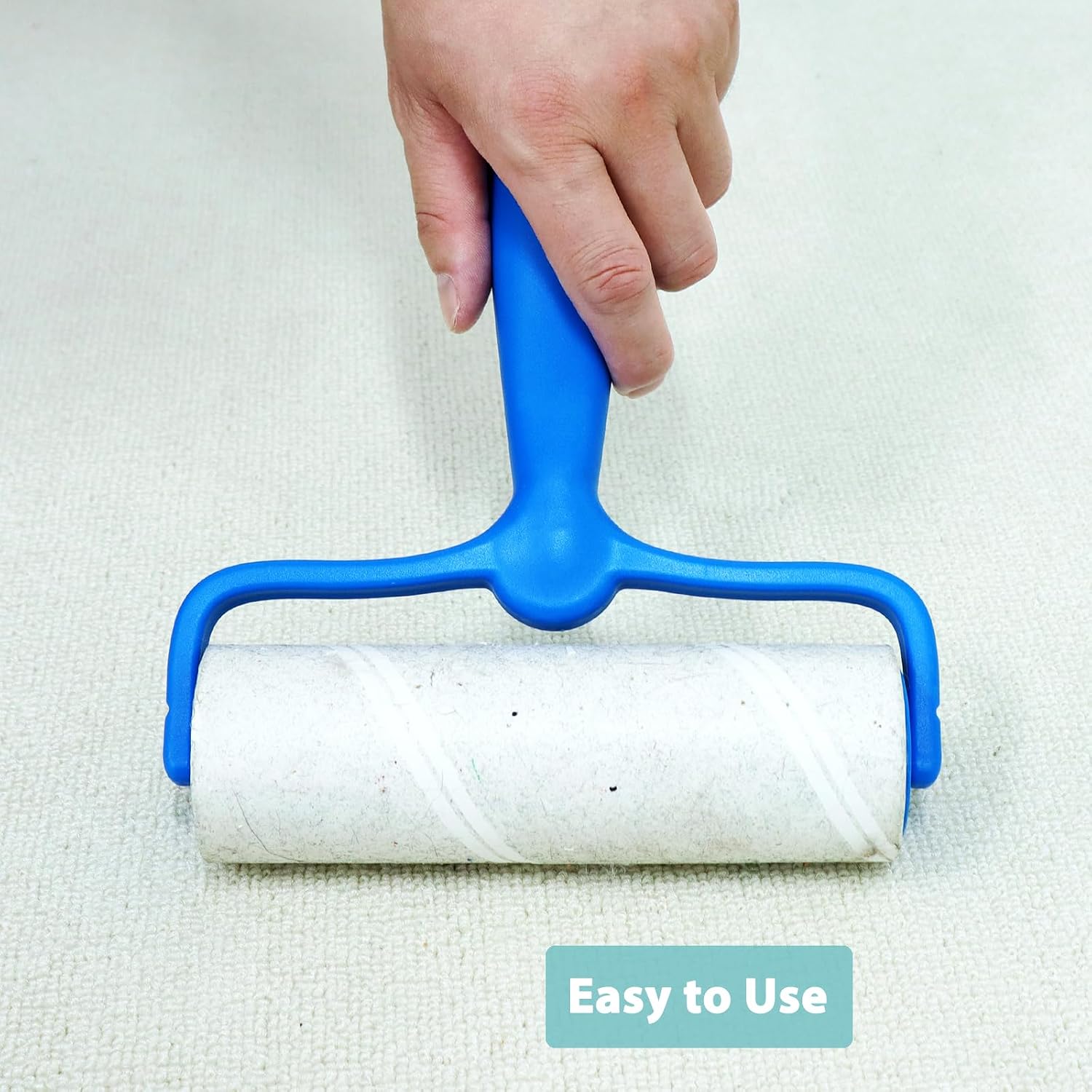 6.3 inch Large Lint Roller Refills for Pet Hair Extra Sticky Roller Refills 6.3 in Long Handle Lint Roller Replacement for Floor Carpet Couch Clothes (Pack of 4)