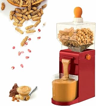 Electric Peanut Butter Maker, Grain Grinder, Removable Peanut Butter Mixer Maker, Small Peanut Nut Butter Machine, Household Nut Grinder for Peanut, Corn Cashews Hazelnuts
