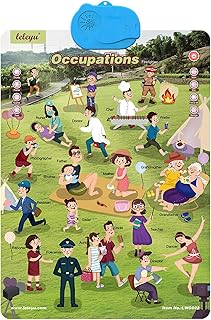 Educational Preschool Posters for Kids, Interactive Talking ABC Electronic Alphabet Chart Toy, Interactive Preschool Learning Decor, 2-6 Years Old Preschool Classroom Must Haves, Labels for Kids Stuff