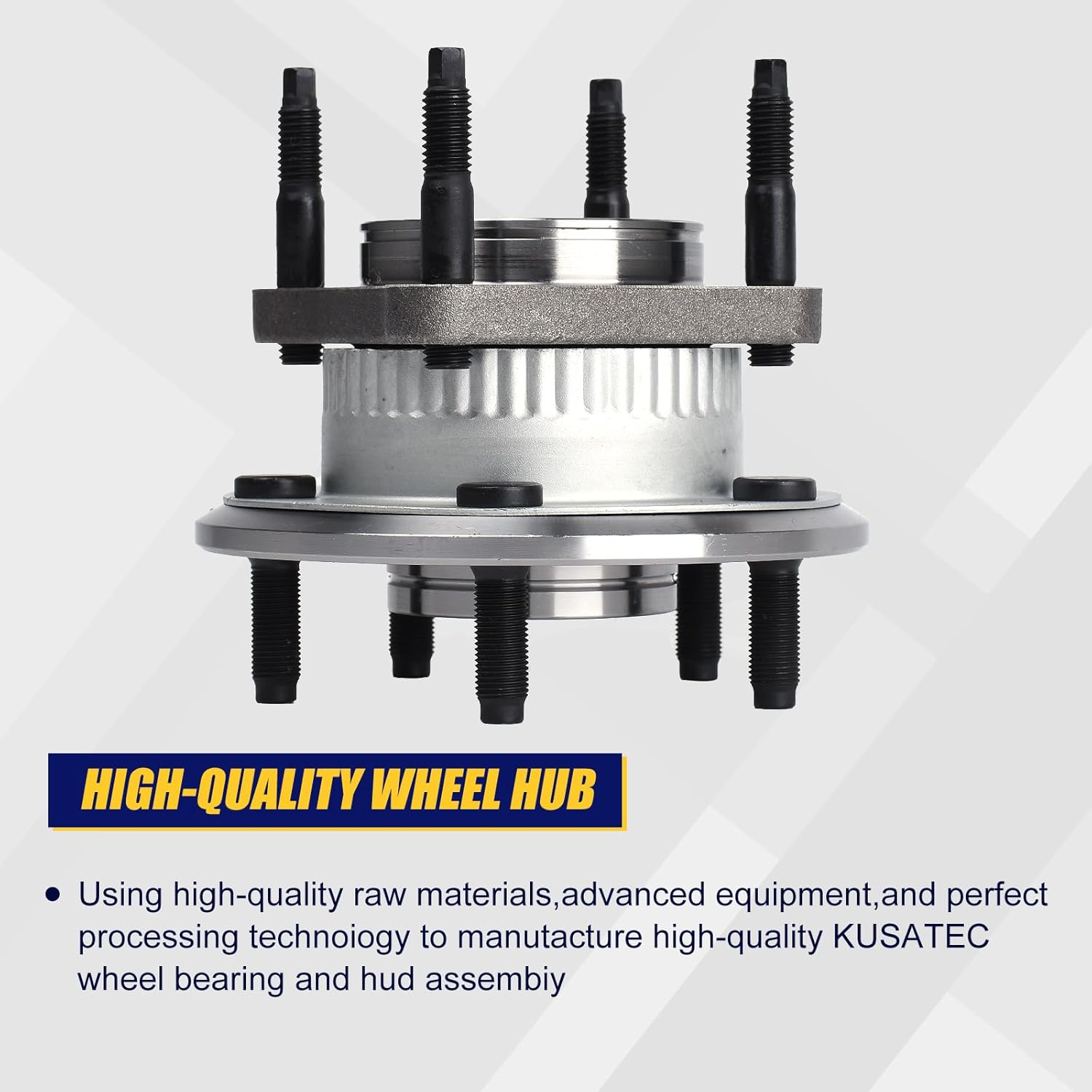 KUSATEC 512302 2pcs Rear Wheel Bearing and Hub Assembly Compatible with Jeep Commander 2006-2010, Grand Cherokee 2005-2010, 5 Lug Bolts w/ABS