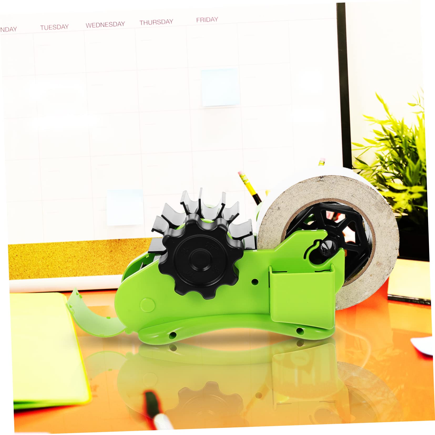 Dispensador de Cinta de Corte Semiautomático, Verde Abs