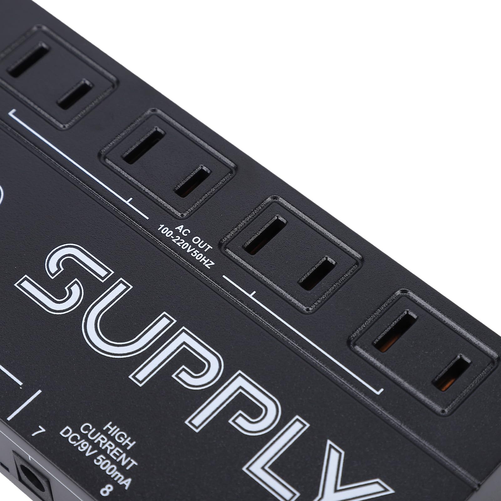 Fafeicy Gitarrenversorgung, 10 Isolierte Ausgänge mit Rauschunterdrückung, 9 V, 12 V, 18, für Gitarre, Bass, Effektpedal, Aluminiumgehäuse (EU-Stecker)