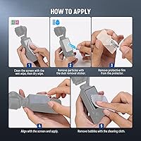 Vista 6 de NEEWER Kit de protectores de pantalla Pocket 3 (paquete de 2) compatible con DJI Osmo Pocket 3 Creator Combo Accesorios, 9H HD anti arañazos vidrio