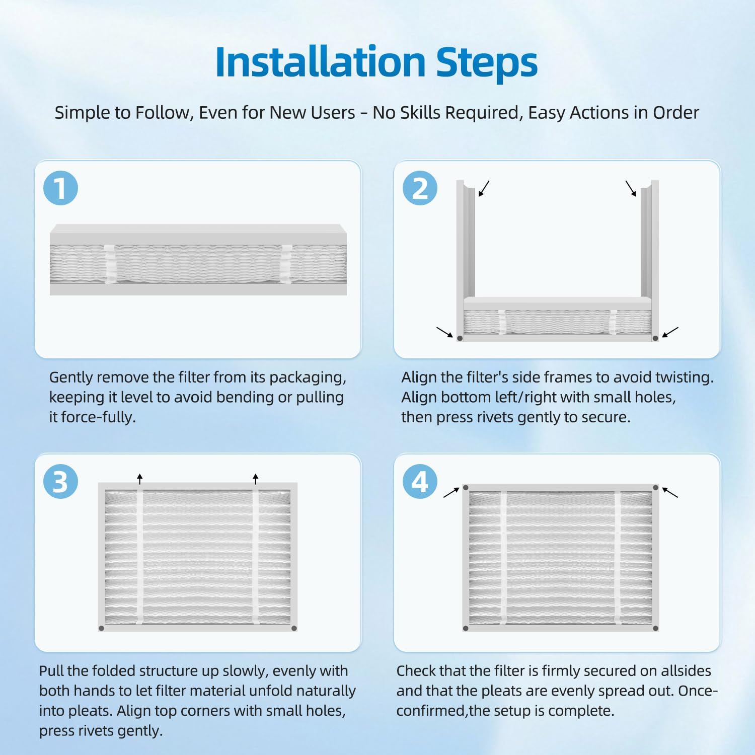 20x25x6 Furnace Filter MERV 13 Compatible with AprilAire 201 Space-Gard 2200 2250, Foldable Actual: 19.75 x 24.25 x 6,2-Pack