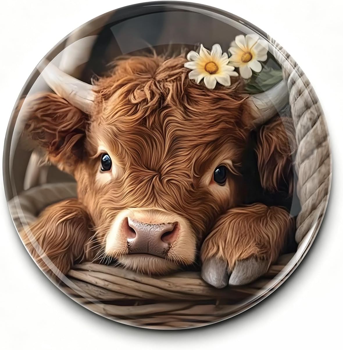 12 Pack Highland Cow Fridge Magnets