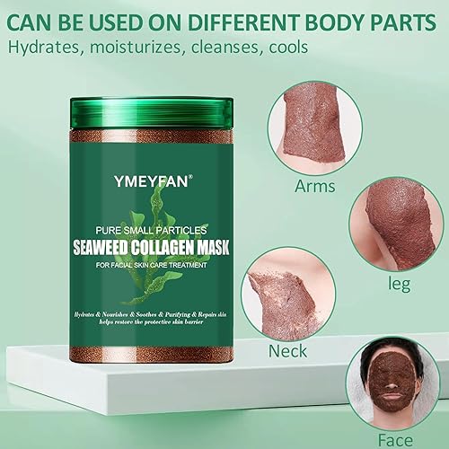 Miniatura 7 de Máscara de algas naturales en polvo, máscara de semillas de algas para hidratar, blanquear anti-acné, máscaras faciales para el cuidado de la piel