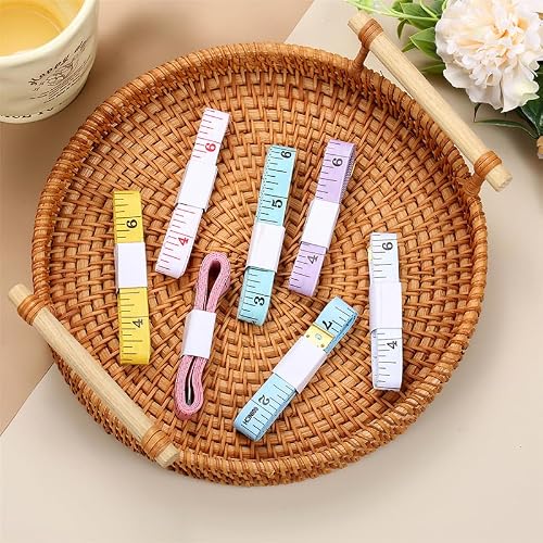 JCKHXG Soft Tape Measure，7-Pack Ruler 60-Inch Double-Sided Measuring Tape for Body Measurements，Weight Loss Measurement.Reverse Side 60-Inch - Thumbnail 4