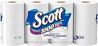 Vista 15 de Scott 1000 hojas por rollo, 8 rollos de papel higiénico, papel de baño