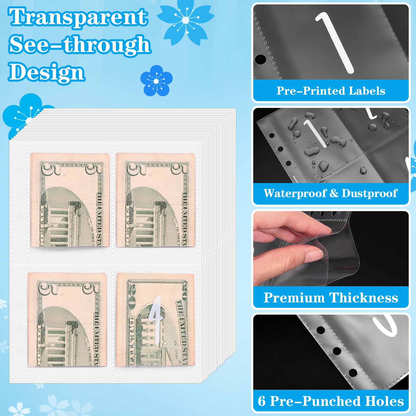 HAIYUU A5 Risparmio Soldi Buste Budget Planner 100 Envelope Saving Challenge