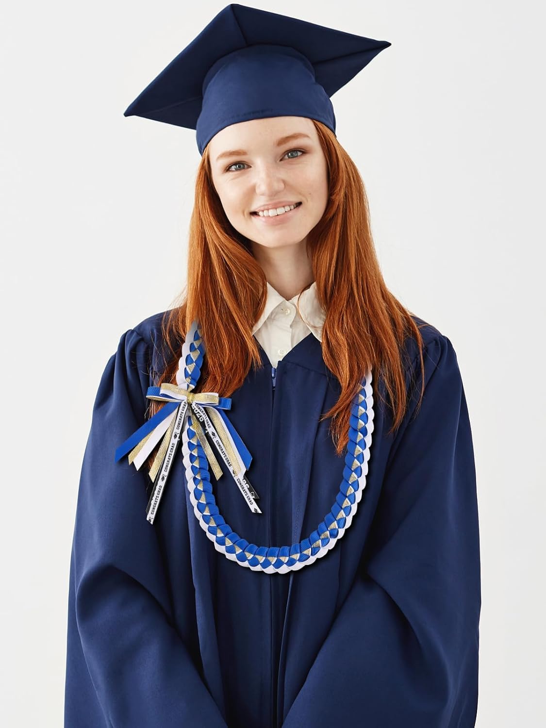 TFTAFAN Graduation Ribbon Lei Graduation Leis Necklace Class of 2026 Graduation Necklace Braided Necklace Graduation Gift Party Accessories for Women and Men