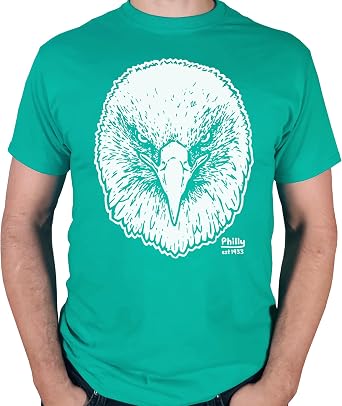 Philadelphia, Hand-Drawn Eagle T-Shirt, Made in The USA, Football Shirt