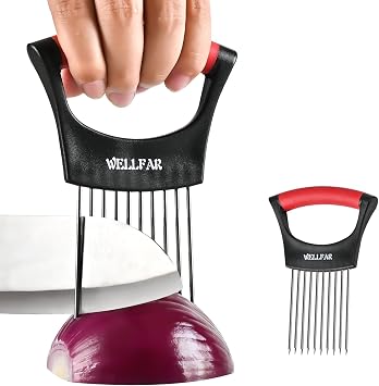2PCS Onion Slicer, Vegetable Holder for Slicing, Slice Cutter Chopper Guide