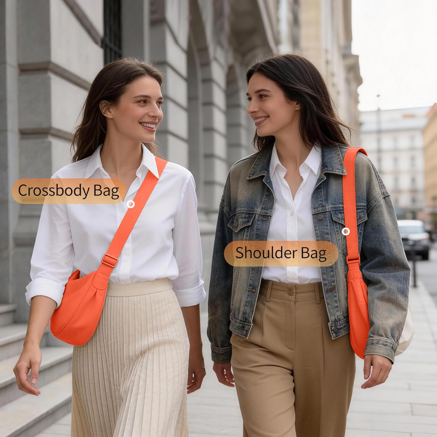 Crescent Crossbody Bag Large,Crossbody Sling Bag with Adjustable Strap Waterproof,Travel Shoulder Bag for Women and Men - Image 2