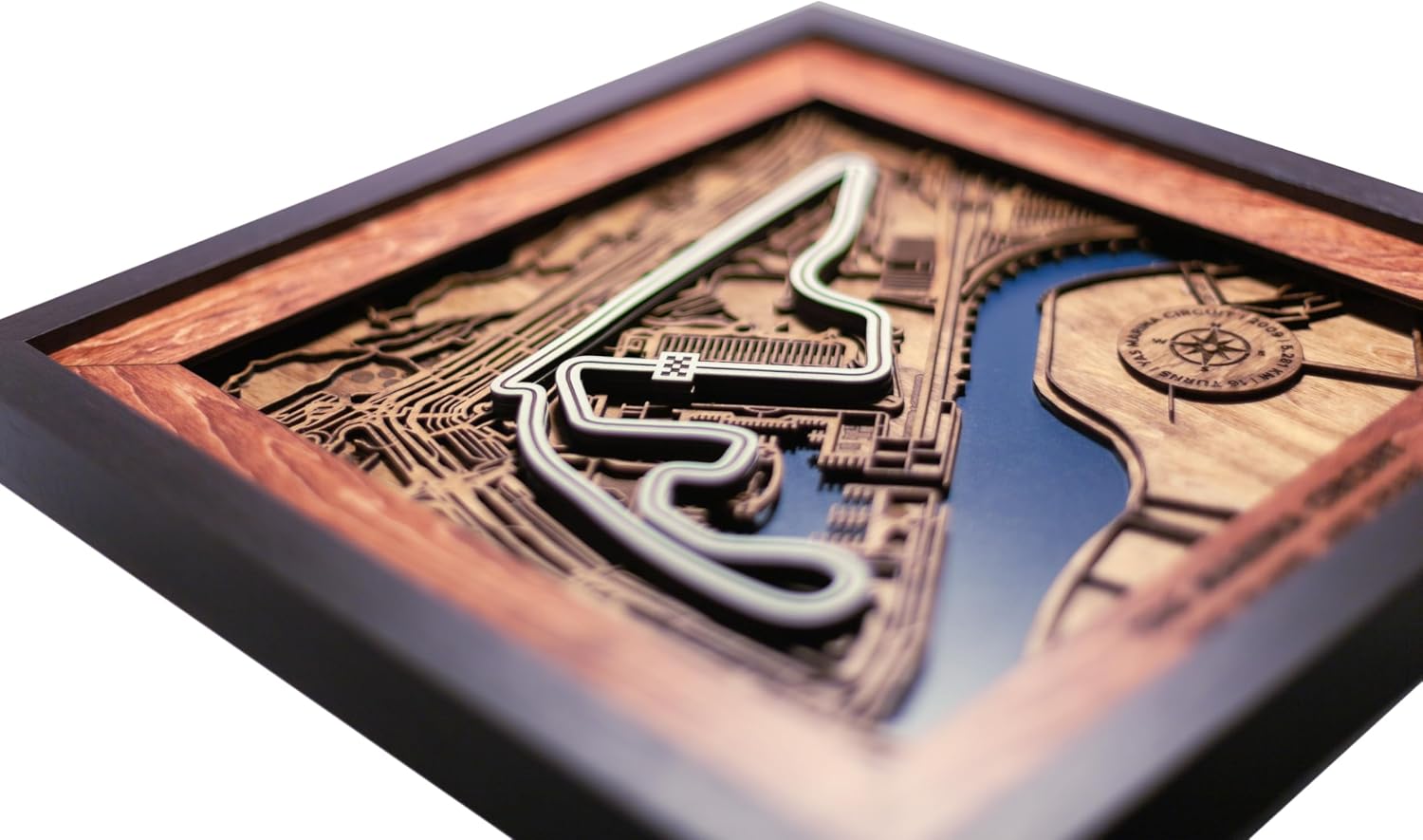 Yas Marina Circuit 3D Wooden Motorsport Circuit Wall Art - Handcrafted Racing Track Decor, Formula One Memorabilia, Racing Enthusiasts Gift, Abu Dhabi Grand Prix Track Map