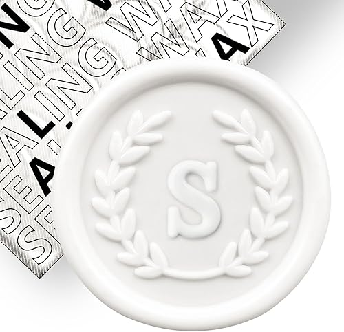 Miniatura 203 de 50 calcomanías adhesivas de cera con letra F, hechas a mano, sin necesidad de sellar, rasgar y usar calcomanías de cera para invitaciones de boda