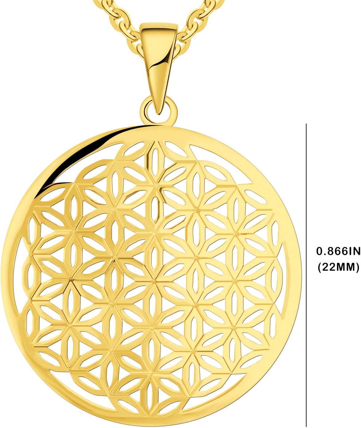 JO WISDOM Flower of Life Necklace,925 Sterling Silver Family Coin Pendant Necklace - Image 5