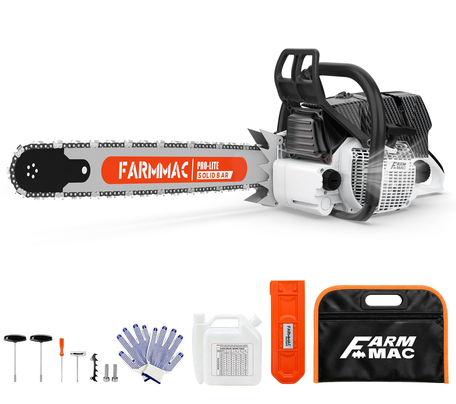 Amazon.com : FARMMAC F660VW 36 Inch Gas Chainsaw 92cc Chainsaw 2