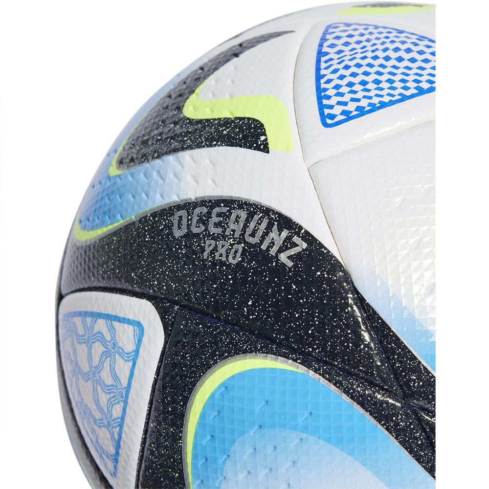 adidas Unisex Ball (Thermal-Bonding) Oceaunz Pro, Top:White/Collegiate Navy/Bold Blue/Bright Blue Bottom:Lucid Lemon F23/Silver Met., HT9011, 5