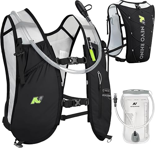 Chaleco de hidratación impermeable para correr, paquete de hidratación transpirable de 5.5 litros con bolsa de agua de TPU de 2 L, 6.0 onzas ligeras