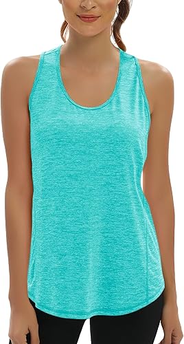 Miniatura 2 de Aeuui Camisetas de entrenamiento para mujer, espalda abierta, espalda cruzada, sin mangas, para yoga, atletismo, correr, gimnasio, ropa para mujer