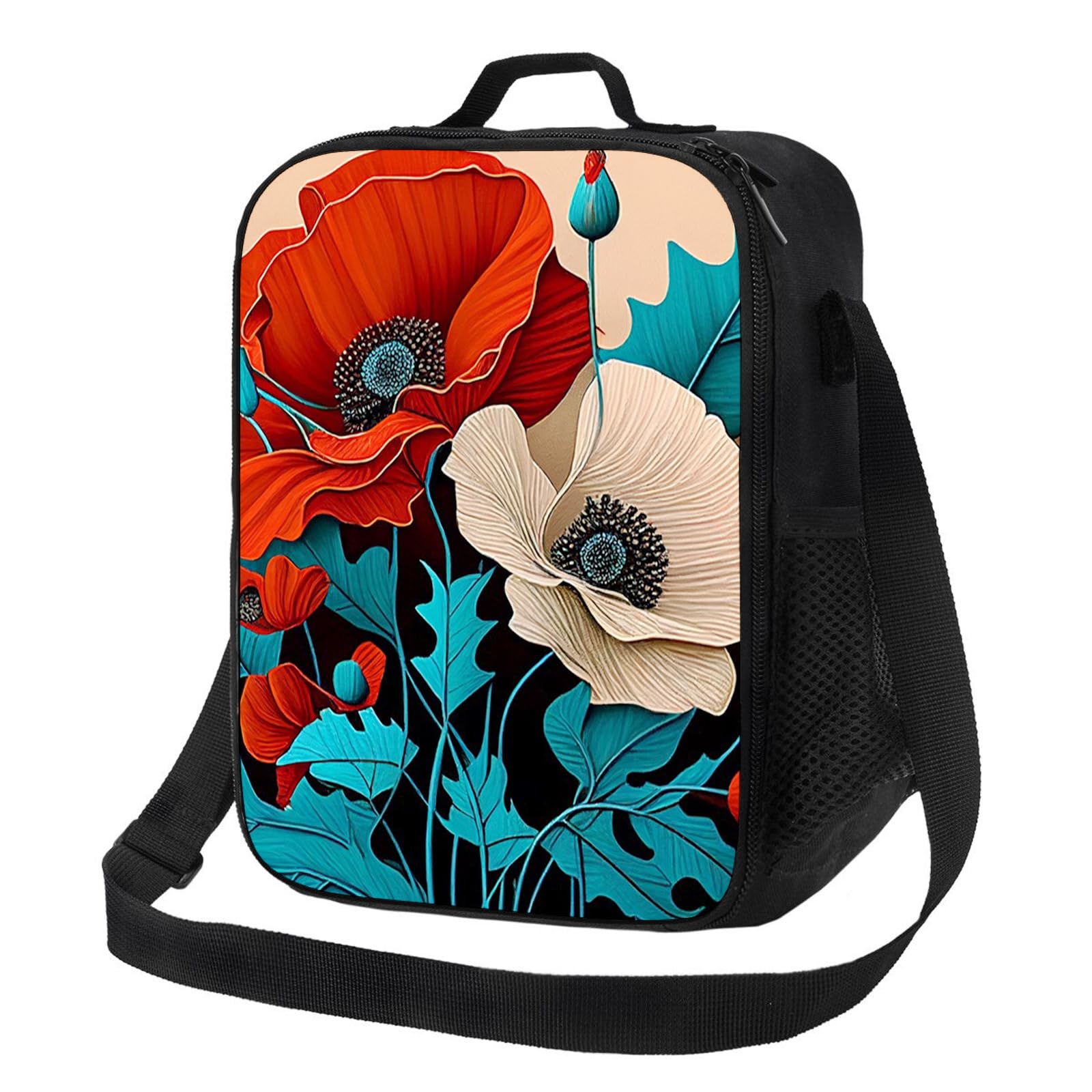 RXYY Paisley - Bolsa Térmica Para El Almuerzo, Diseño De Flores étnicas, Para Mujeres, Hombres, Adultos Y Niñas Al Aire Libre