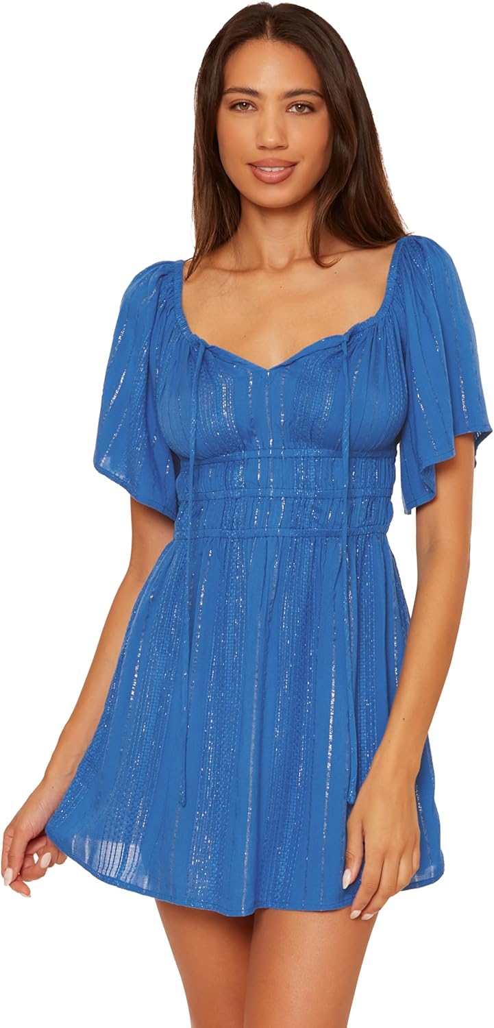 BECCA Women Radiance Woven Dress Casual Beach Cover Ups