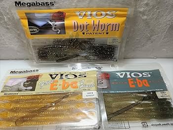 Amazon.co.jp: メガバス バイオス ワーム 3袋 E-Ba Dot Worm