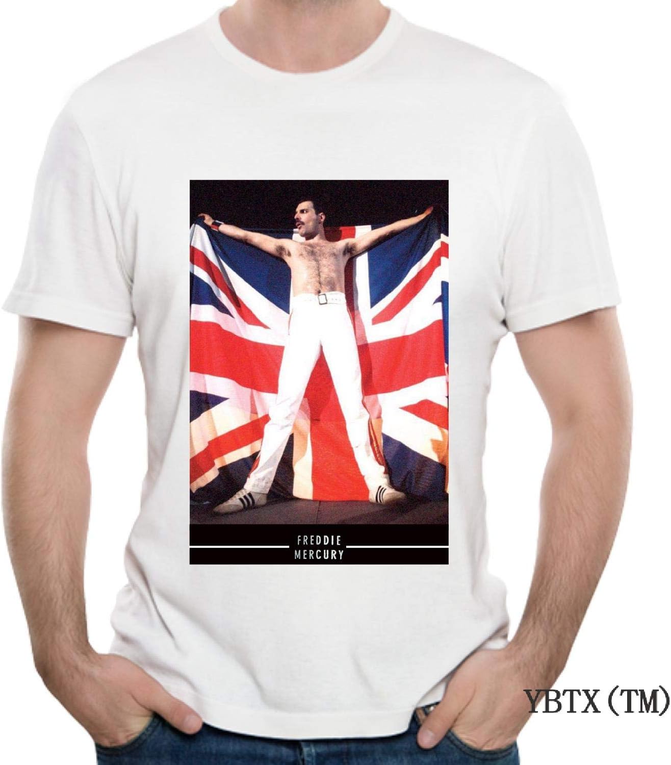 WTCTX® Freddie Mercury Flag Men's T-Shirts Short Sleeve