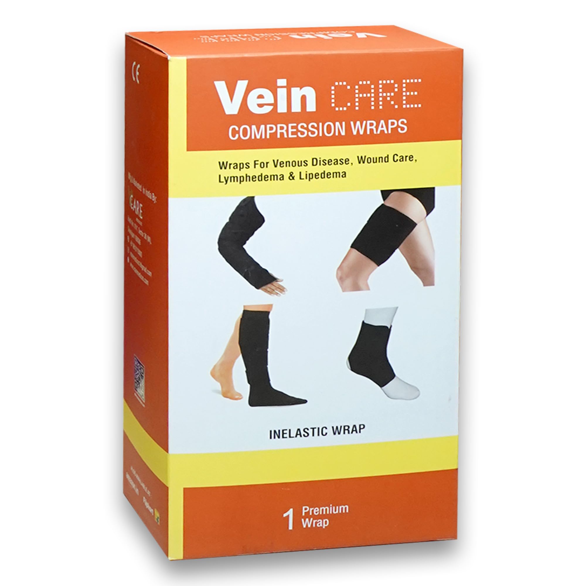 Vein Deep Compression Ankle Wrap, Support for Varicose Veins, Pain Relief, Running, Gym, Sports, 30-50mmHg, Set of 1 (XL) 1