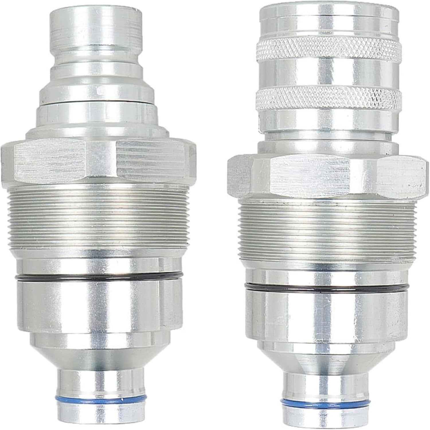 kimllier 7246802 7246799 1/2 Hydraulic Male & Female Flat Face Quick Connect Coupler Set 48mm Thread Diameter Compatible with Skid Steer Loader