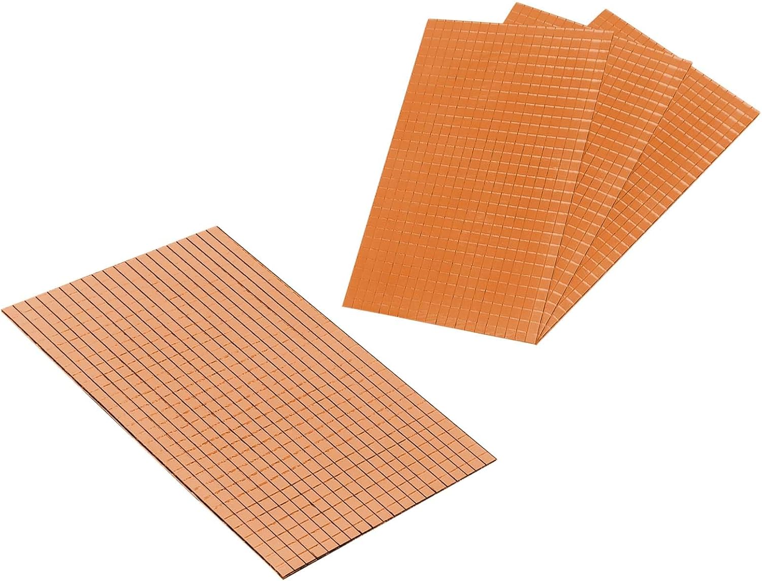 12000pcs Self-Adhesive Mirror Mosaic Tiles Mirror Tiling Xmas DIY Decoration 5x5mm (Orange)
