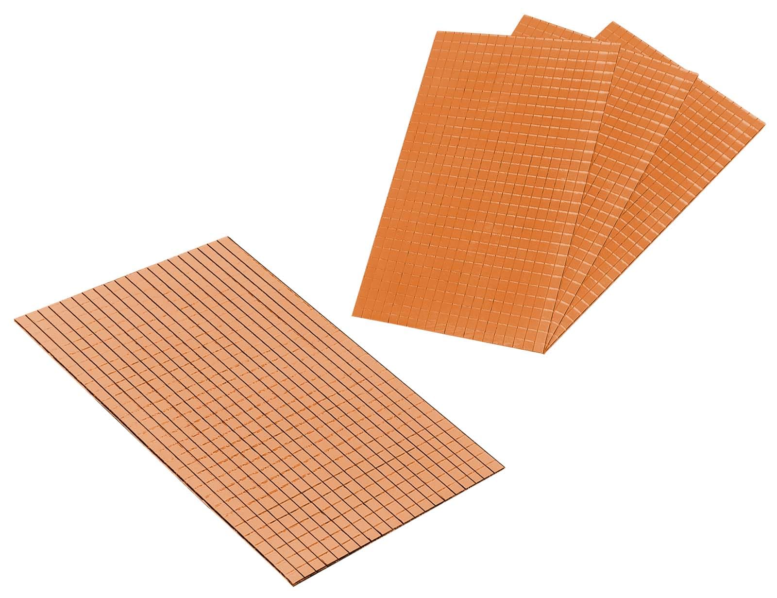 Young Wolf Orange 12000Pcs Mirror Mosaic Tiles Square Glitter Glass Mosaics Self-Adhesive Backing Christmas Diy Art & Crafts Decoration, 5X5mm X 20Sheets (Orange)
